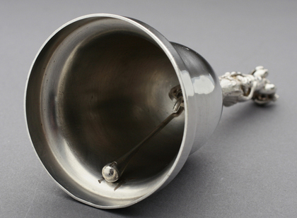 Silver Table Bell - Cast Silver Handle, 2 Cherubs